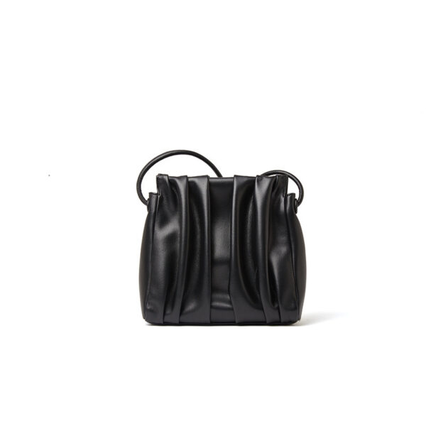 Crossbody Solid Color Pleated Cloud Bag - Image 7