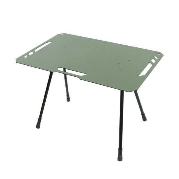 Outdoor Camping Blackened Aluminum Plate Folding Table - Image 3