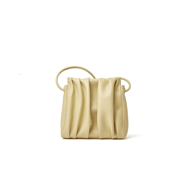 Crossbody Solid Color Pleated Cloud Bag - Image 5