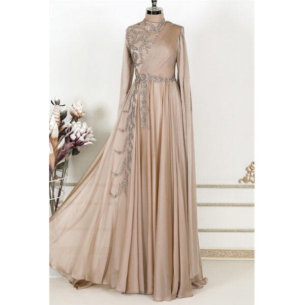 Champagne Muslim Evening Dress Formal Party - Image 7