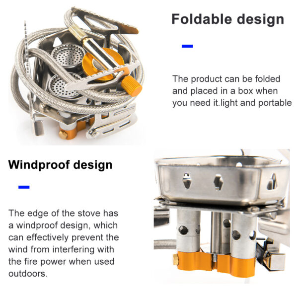 Foldable Portable Split Windproof Picnic Stove - Image 4