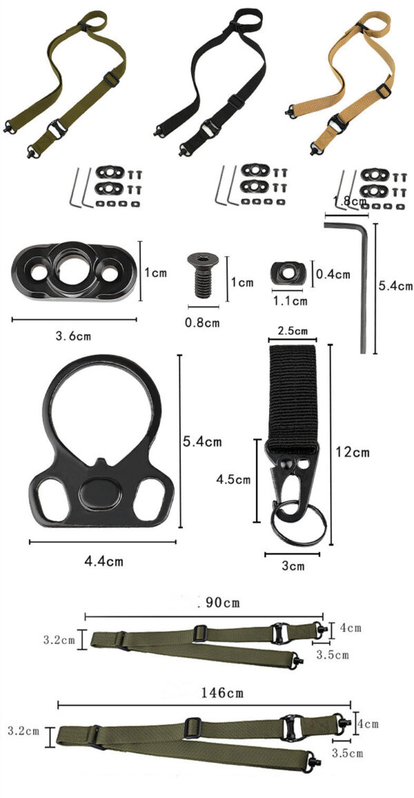 Outdoor Camping Tactical Harness QD Button Nylon Double Point - Image 5
