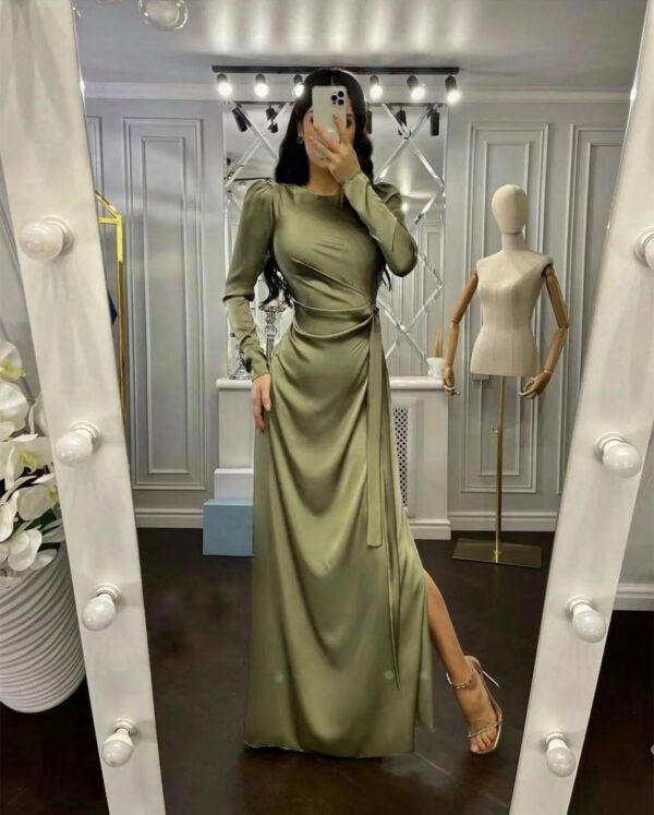 Beautiful Waist Fitting Irregular Dress - Image 4