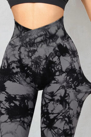 Seamless Tie Dye Leggings Women Yoga Pants Push Up Sport Fitness Running Gym Leggings