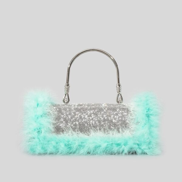 New Mink Fur With Diamonds Dinner Bag - Image 9