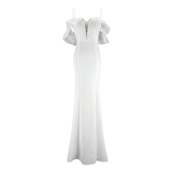 One-neck Low-cut Long Halter Dress - Image 5