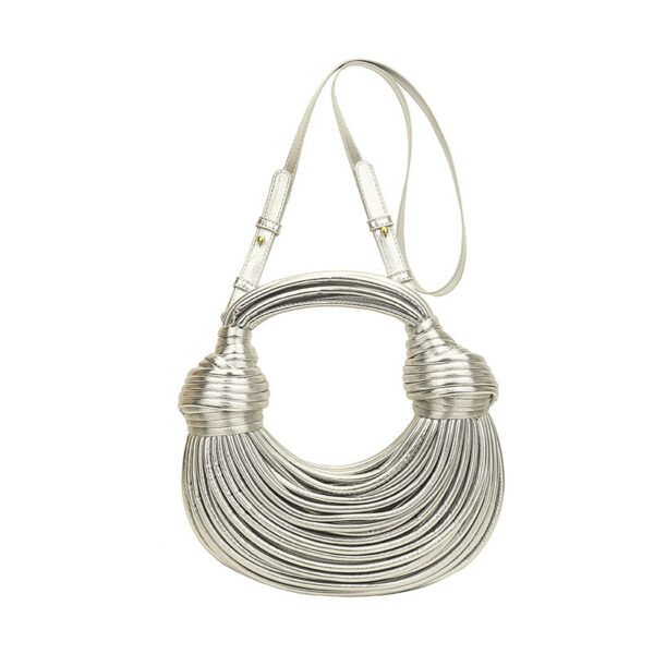 Instafamous Metal Noodles Underarm Bag Fashion Shiny Surface - Image 6
