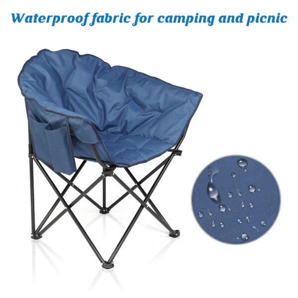 Blue Camping Chair Steel Pipe 120kg - Image 6