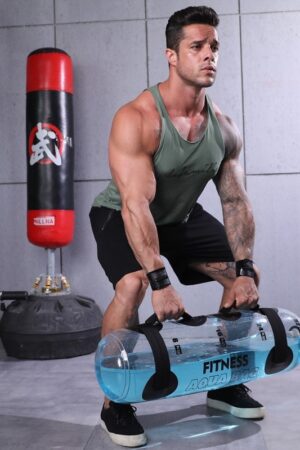 Transparent Cylindrical Weight-bearing Fitness Water Dumbbell Fitness Exercise Training Weightlifting Equipment