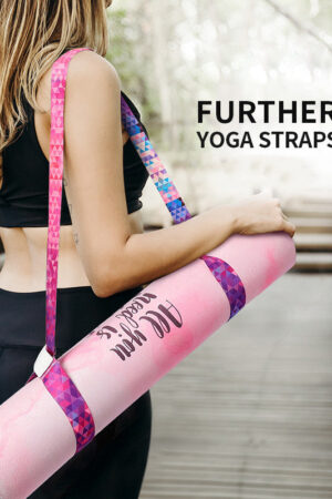 Factory Direct Sales Digital Printing Yoga Mat Strap Nylon Colorful Ratchet Tie Down Storage Belt Rope Yoga Stretch Belt