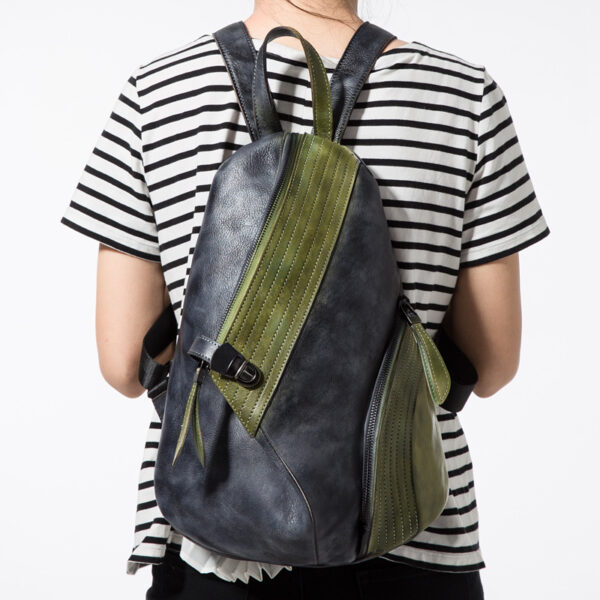 Cowhide women's backpack - Image 3