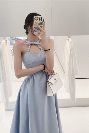 Diamond Halterneck Sexy Halterneck Dress Women