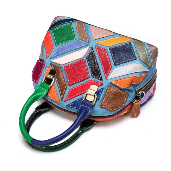 Head Layer Color Leather Cross - Slung Handbag Lady - Image 2