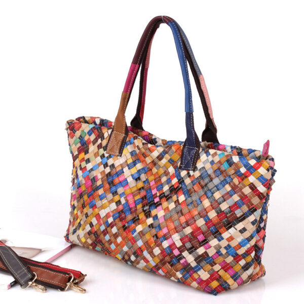 Hand-woven bag color bag - Image 3