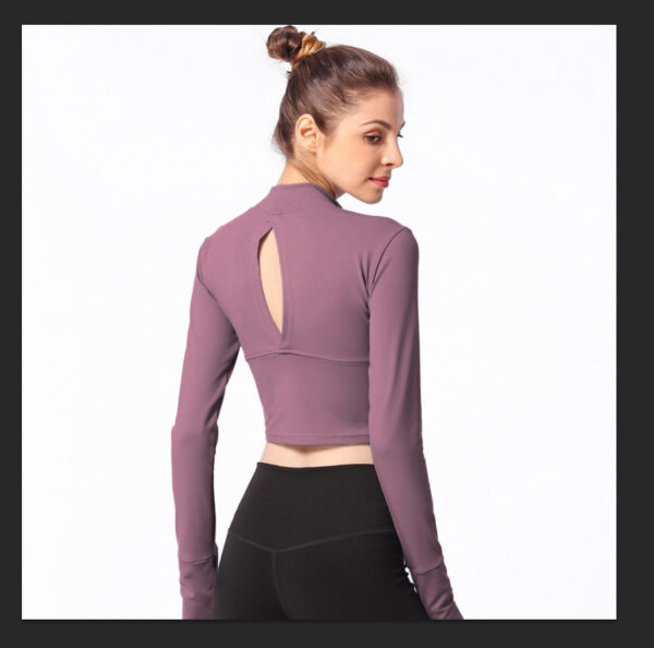 Long Sleeve Skinny Yoga Wear T-Shirt - Image 6