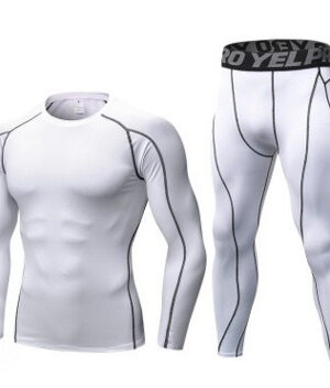 Men's Fitness Running Compression Training Suit Tights Long-sleeved Shirt Pants Leggings Sports Suit Fitness Sportswear