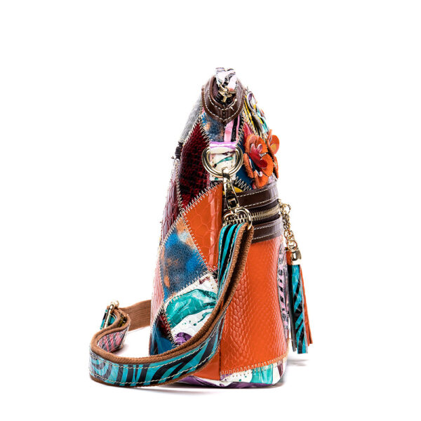 Head Layer Color Cowhide Shoulder Bag Woman - Image 5