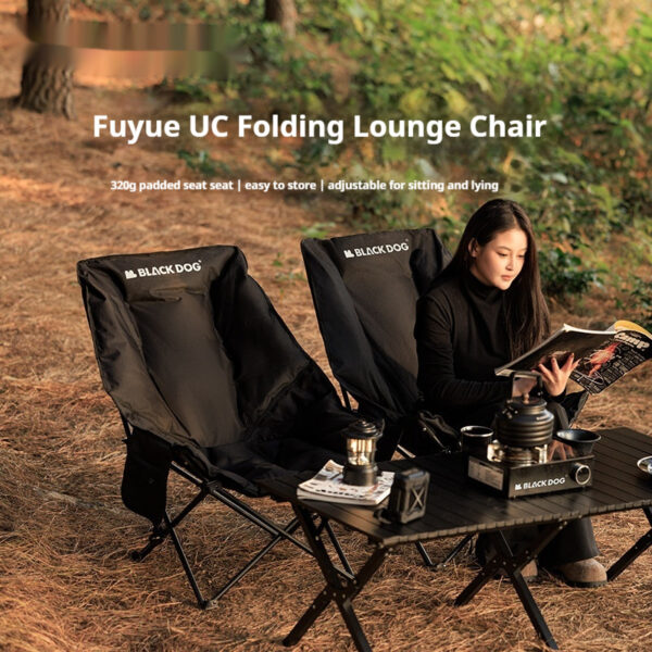 Camping Recliner Portable Thickened Stool Beach Chair Outdoor Folding Chair - Image 2