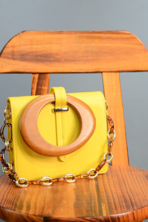 Chain wooden wrist high-end crossbody bag