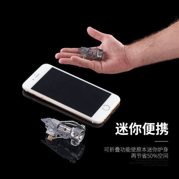 Portable Folding Mini Camping Stove Outdoor Gas Stove Survival Furnace Stove 3000W Pocket Picnic Cooking Gas - Image 2