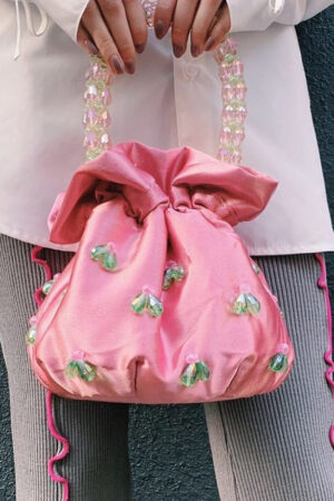 Fashion Handmade Glass Crystal Beaded Handbag