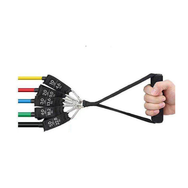 Multifunctional Rally TPE11 Piece Set Fitness Rally Rope Latex Elastic Cord Resistance Ring - Image 3