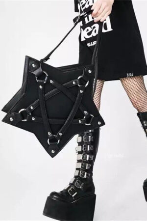 Women's Pentagram Strap PU Leather Shoulder Bag