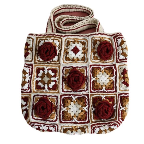 Women's Three-dimensional Flower Handmade Shoulder Bag - Image 5