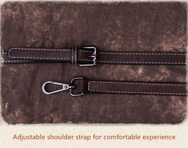 Vintage leather one-shoulder bag - Image 5