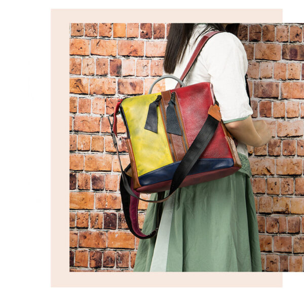 Street Cool Retro Color Rubbing Multifunctional Shoulder Bag - Image 4