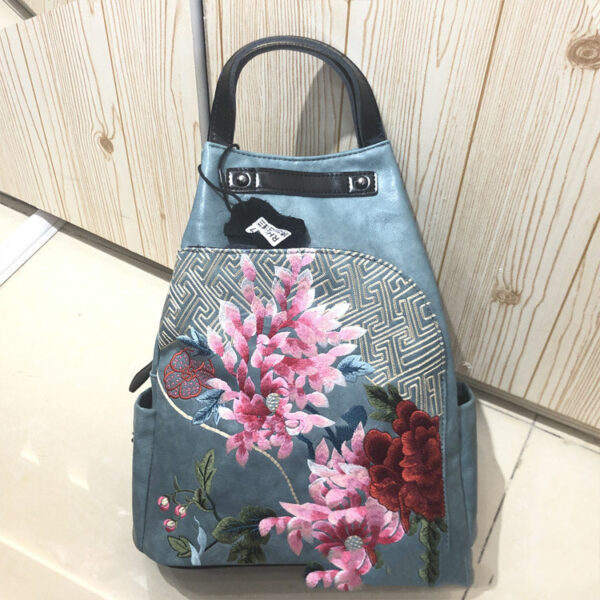 Embroidery Collocation Cheongsam Portable Messenger Backpack - Image 6