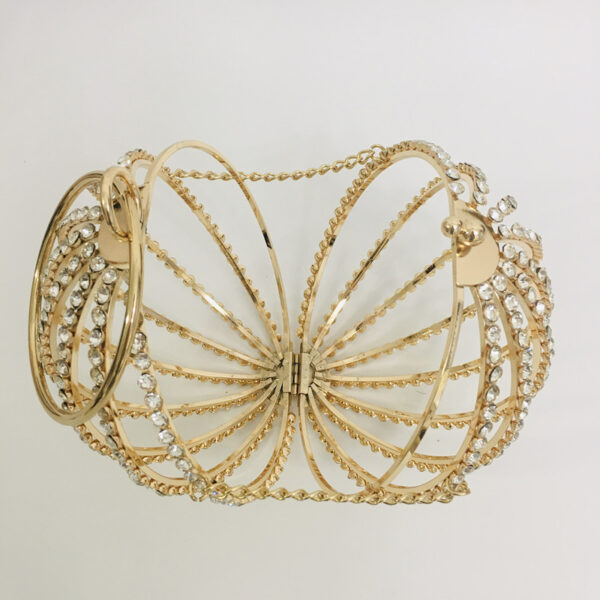 Hollow diamond ball bag dinner bag bird cage bun mother bag handbag - Image 8