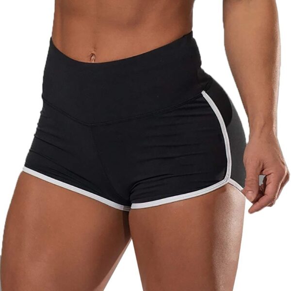 Sexy Solid Color High Waist Sports Running Tight Hip Shorts - Image 5