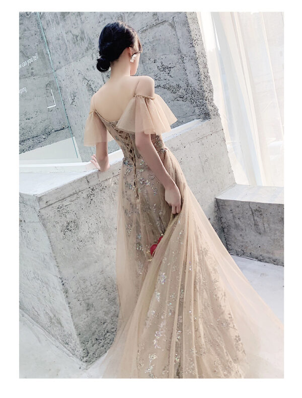 New style Sling Fantasy Fairy Temperament Birthday Party Host Dress Skirt Long - Image 3