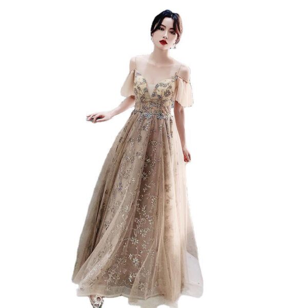 New style Sling Fantasy Fairy Temperament Birthday Party Host Dress Skirt Long - Image 6