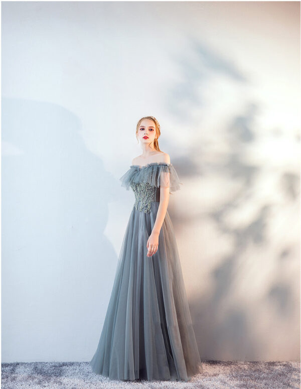 The Host's Annual Meeting Banquet Dress Skirt Fairy Air Shoulder Long Dress Female - Image 10