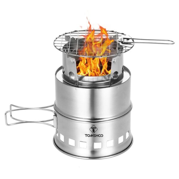 Portable Folding Windproof Wood Burning Stove Compac - Image 2