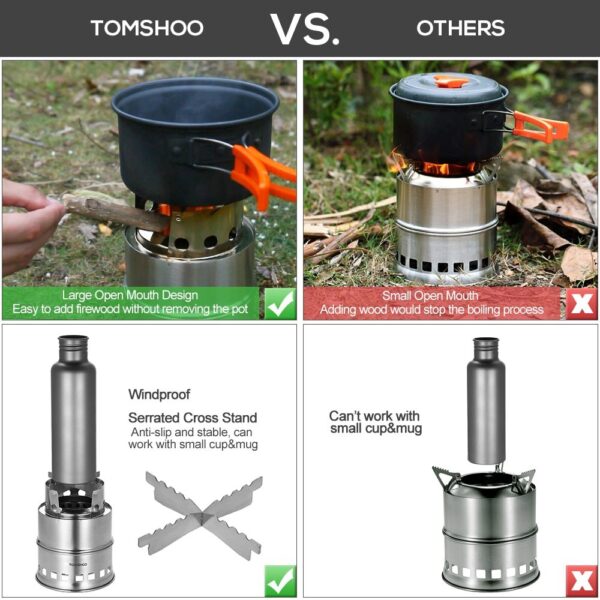 Portable Folding Windproof Wood Burning Stove Compac - Image 6