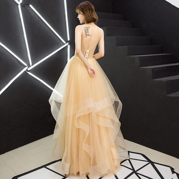 Thin Puff Skirt Sling Banquet Evening Dress - Image 3