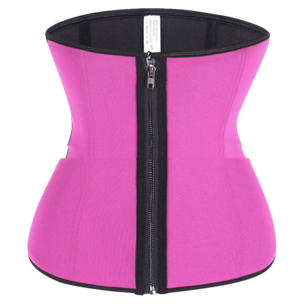 Rubber Zipper Inner-Breasted Waist Corset Sports Fitness Waistband - Image 5