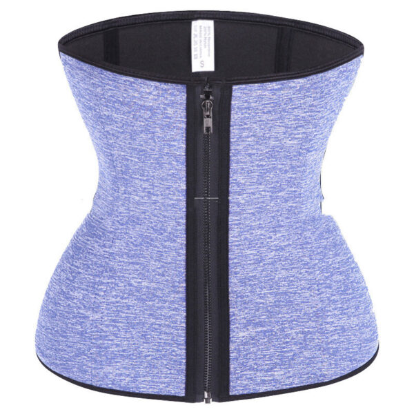 Rubber Zipper Inner-Breasted Waist Corset Sports Fitness Waistband - Image 6