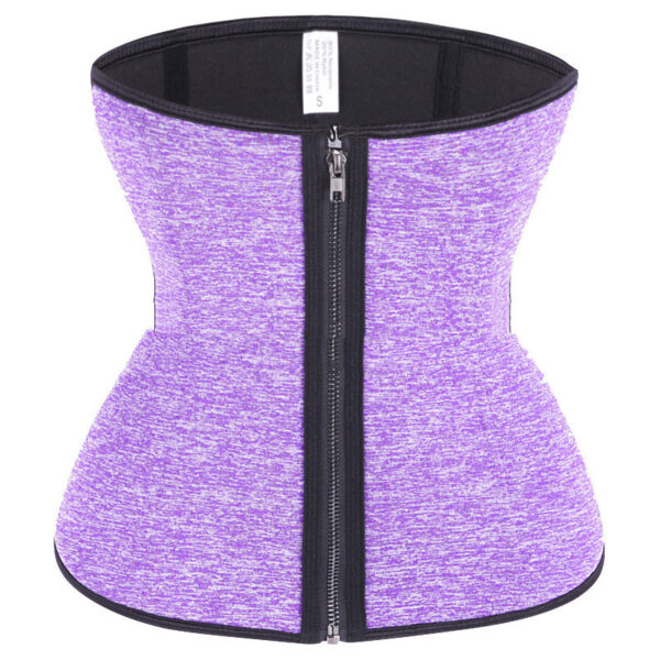 Rubber Zipper Inner-Breasted Waist Corset Sports Fitness Waistband - Image 2