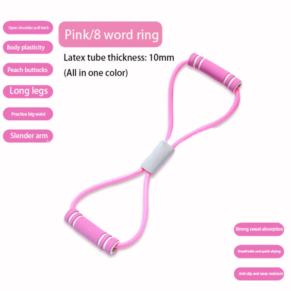 Figure 8 Tensioner Open Shoulder Pull Back Trainer Chest Expansion Home Men And Women Fitness Ring Figure Pull Rope - Image 3