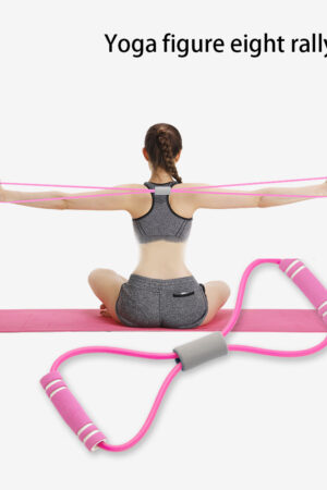 Figure 8 Tensioner Open Shoulder Pull Back Trainer Chest Expansion Home Men And Women Fitness Ring Figure Pull Rope