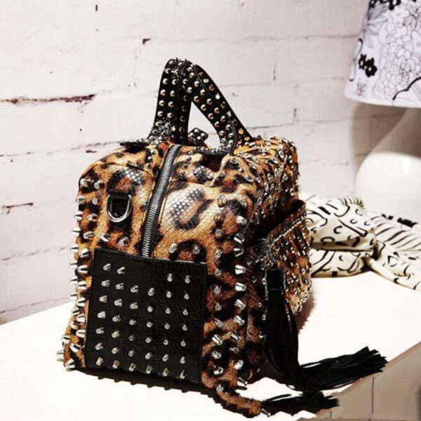 Ladies Handbag Personalized Rivet Rhinestone Shoulder Bag - Image 3
