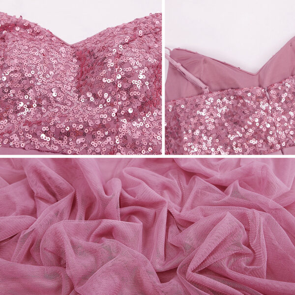 Fairy Full Shiny Sling Sequins Fashion Slim Slimming Party Long Evening Dress - Image 5