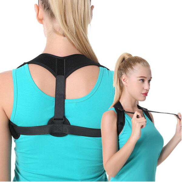 Back Clavicle Correction Belt Waist Protection Posture Correction Belt Breathable Adjustable Kyphosis Correction Mesh Correction Belt - Image 3