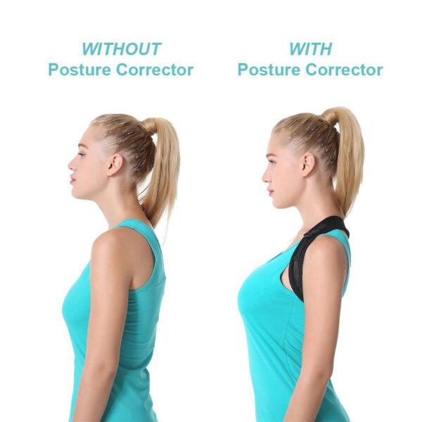 Back Clavicle Correction Belt Waist Protection Posture Correction Belt Breathable Adjustable Kyphosis Correction Mesh Correction Belt - Image 2