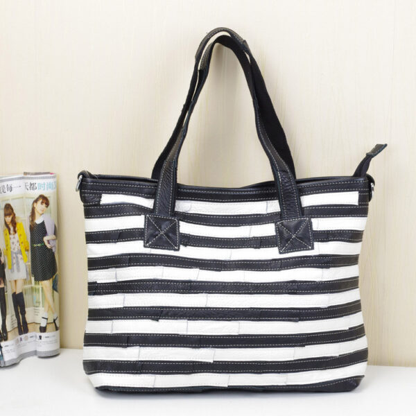 Quality Leather Women Multi-color Stripe Random - Image 2