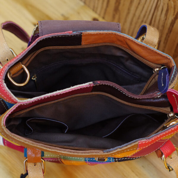 Cowhide Leather Handmade Single-shoulder Messenger Bag - Image 3